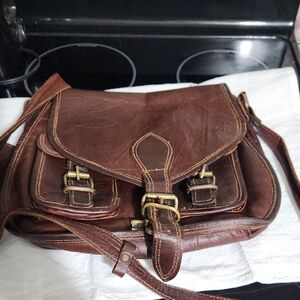Vintage FIRU Handmade Messenger Bag